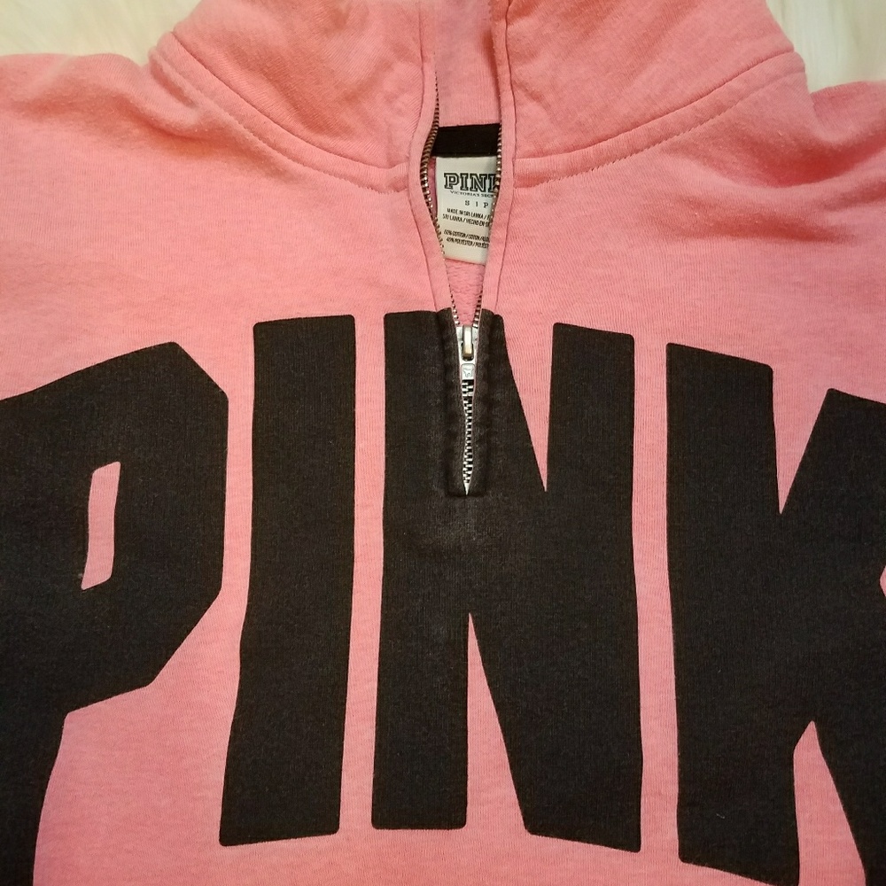 PINK half zip sweatshirt - Picture 3 of 5